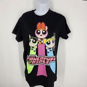 Official Powerpuff Girls Shirt Black SM - Blossom Bubbles Buttercup Graphic Tee